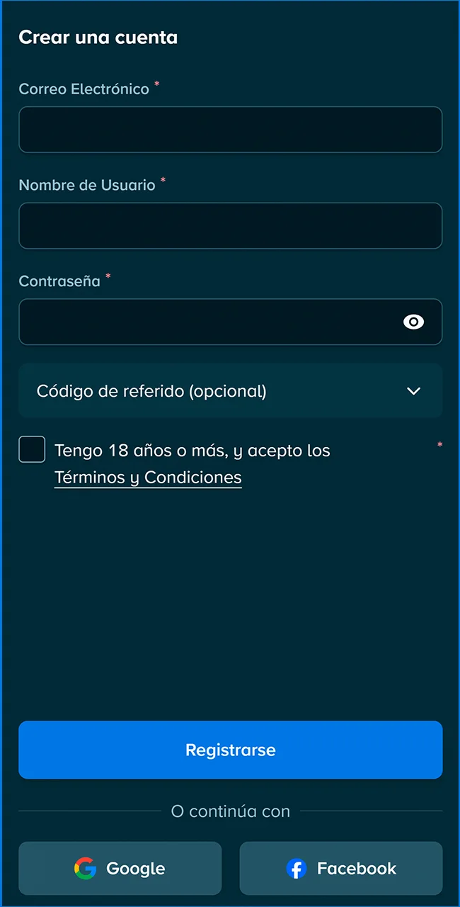 Elija su método de registro en Stake hoy.